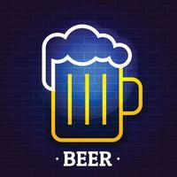 logotipo da cerveja, estilo simples vetor