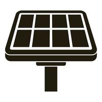 ícone do painel solar, estilo simples vetor