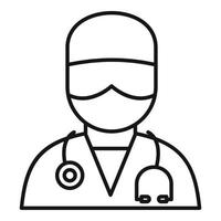 ícone médico cirúrgico, estilo de estrutura de tópicos vetor