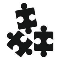ícone de quebra-cabeças de sociologia, estilo simples vetor