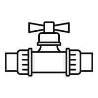 ícone de torneira de irrigação de água, estilo de estrutura de tópicos vetor