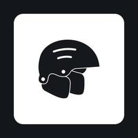 ícone de capacetes de snowboard, estilo simples vetor