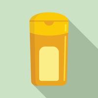 ícone de garrafa de creme protetor solar, estilo simples vetor