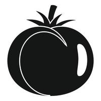 ícone de tomate cru, estilo simples vetor