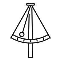ícone de gravidade do metrônomo, estilo de estrutura de tópicos vetor