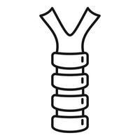 ícone laringe, estilo de contorno vetor