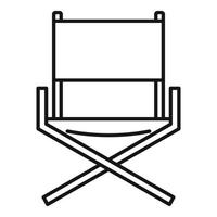 ícone de cadeira têxtil dobrável, estilo de estrutura de tópicos vetor