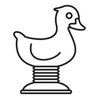 ícone de pato de criança, estilo de estrutura de tópicos vetor