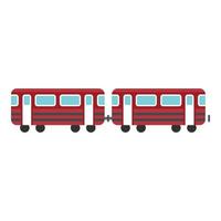 ícone de trem de vagões, estilo simples vetor