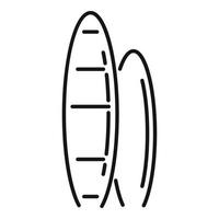 ícone de prancha de surf, estilo de estrutura de tópicos vetor