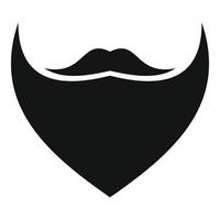 ícone de barba triangular, estilo simples. vetor