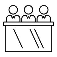 ícone de especialista em comissão de trabalho, estilo de estrutura de tópicos vetor