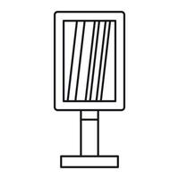 ícone de outdoor em branco vertical, estilo de estrutura de tópicos vetor