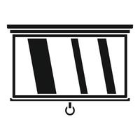 ícone de bandeira branca de cinema em casa, estilo simples vetor