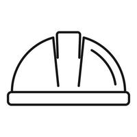 ícone de capacete de ladrilhador, estilo de estrutura de tópicos vetor