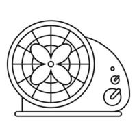 ícone do ventilador de calor, estilo de estrutura de tópicos vetor