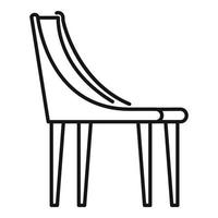 ícone de cadeira moderna de cozinha, estilo de estrutura de tópicos vetor