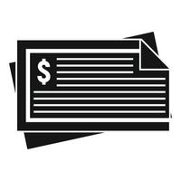 transferir ícone de papel de dinheiro, estilo simples vetor