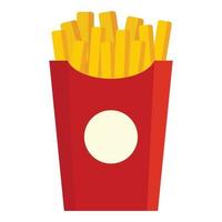 ícone da caixa de batatas fritas, estilo simples vetor