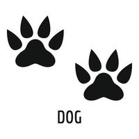 ícone da etapa do cão, estilo simples. vetor