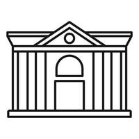ícone do tribunal de arquitetura, estilo de estrutura de tópicos vetor