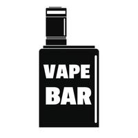 logotipo da barra de caixa vape, estilo simples vetor