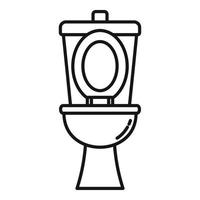 ícone do banheiro em casa, estilo de estrutura de tópicos vetor
