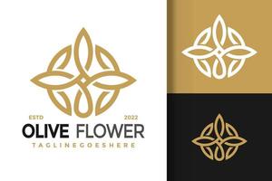 design de logotipo de flor de óleo de beleza, vetor de logotipos de identidade de marca, logotipo moderno, modelo de ilustração vetorial de designs de logotipo