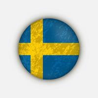 país Suécia. bandeira da Suécia. ilustração vetorial. vetor