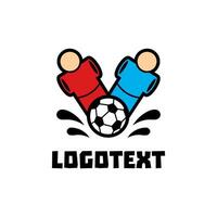 design de ilustração de logotipo de figura de futebol de mesa vetor