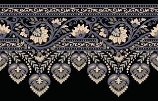 padrão étnico geométrico flor sem costura cor oriental. padrão sem emenda. design para tecido, cortina, fundo, tapete, papel de parede, roupas, embrulho, batik, ilustração vetorial de tecido. vetor
