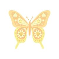 clipart de borboleta laranja, elemento vetorial isolado vetor