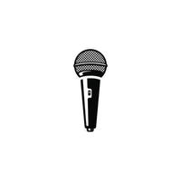 vetor de ícone plano simples de microfone