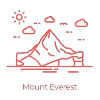 moderno monte everest vetor