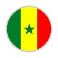 bandeira redonda do senegal. ilustração vetorial. vetor