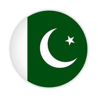 bandeira redonda do Paquistão. ilustração vetorial. vetor