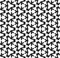 padrão abstrato sem costura preto e branco. fundo e pano de fundo. projeto ornamental em tons de cinza. ornamentos em mosaico. ilustração gráfica vetorial. vetor