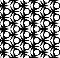 padrão abstrato sem costura preto e branco. fundo e pano de fundo. projeto ornamental em tons de cinza. ornamentos em mosaico. ilustração gráfica vetorial. vetor