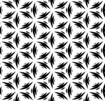 padrão abstrato sem costura preto e branco. fundo e pano de fundo. projeto ornamental em tons de cinza. ornamentos em mosaico. ilustração gráfica vetorial. vetor