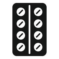 ícone de pílulas de bolha, estilo simples vetor
