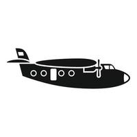 ícone de paraquedismo de avião, estilo simples vetor