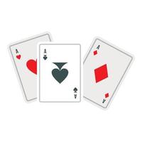 ícone de cartas de jogar, estilo simples vetor