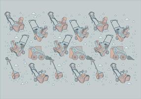 Diferentes vetores ventilador de neve