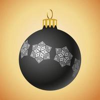 ilustração de enfeite de Natal isolada. ilustração de bugiganga brilhante de árvore de Natal. decoração fosca de natal vetor