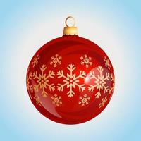 ilustração de enfeite de Natal isolada. ilustração de bugiganga brilhante de árvore de Natal. decoração brilhante de natal vetor