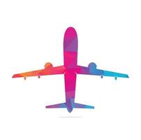 modelo de logotipo de design de ilustração vetorial de ícone de avião, logotipo da empresa de avião, logotipo de viagem, vetor