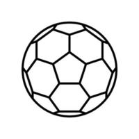 ícone do futebol em design de estilo de linha isolado no fundo branco. curso editável. vetor