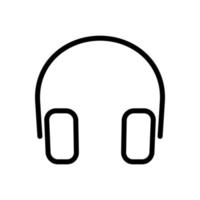 fones de ouvido, ícone de fone de ouvido sem fio em design de estilo de linha isolado no fundo branco. curso editável. vetor