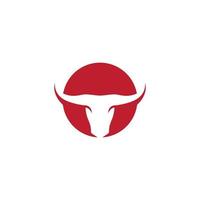 logotipo do touro vermelho vetor