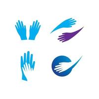 logotipo de cuidados com as mãos vetor